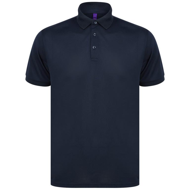 Recycled polyester polo shirt Navy