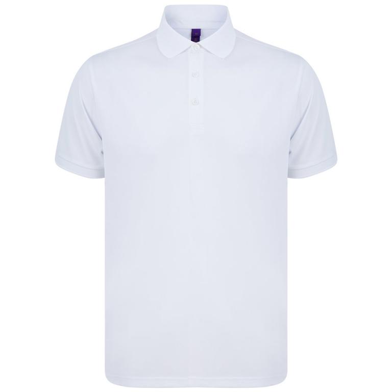 Recycled polyester polo shirt White