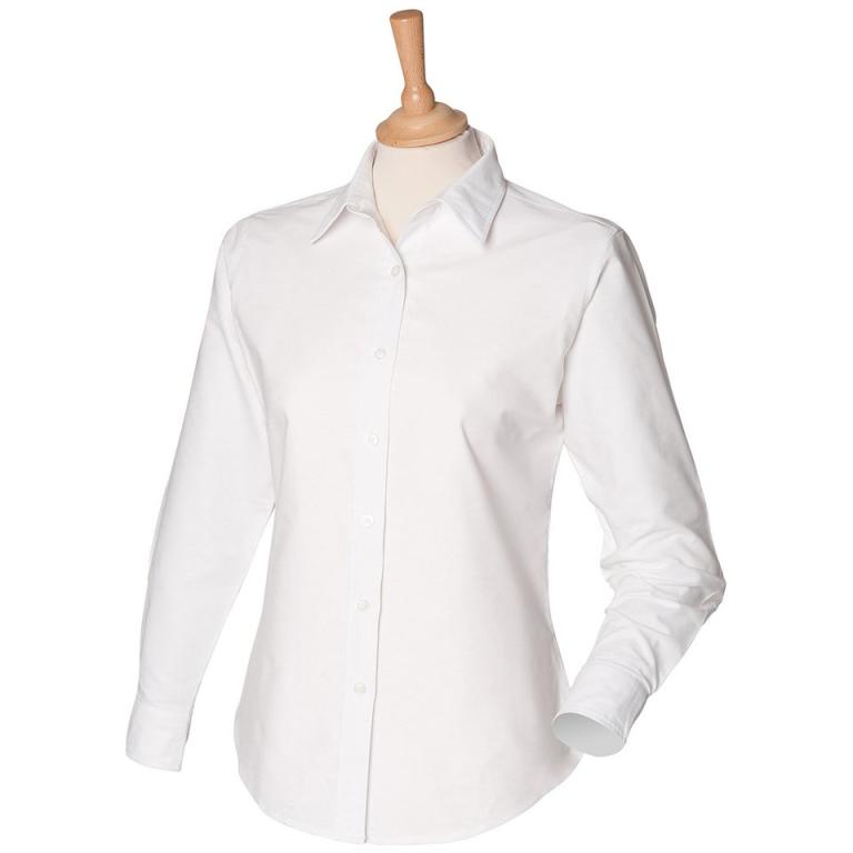 Women's classic long sleeve Oxford shirt White