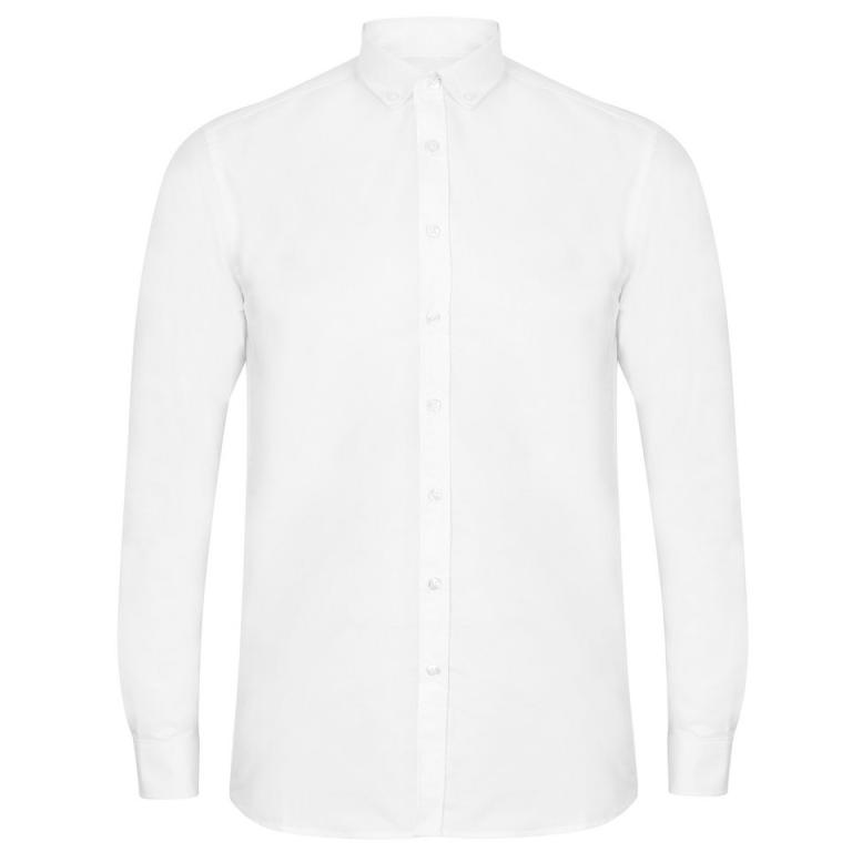 Modern long sleeve Oxford shirt White