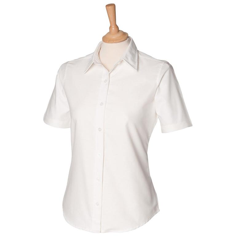 Women's short sleeve classic Oxford shirt White