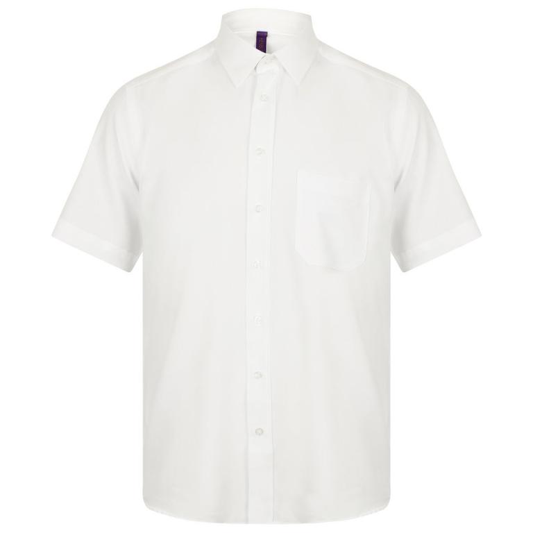 Wicking antibacterial short sleeve shirt White