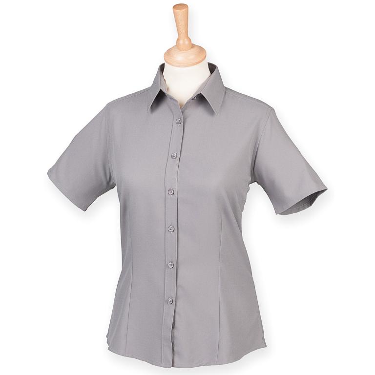 Women's wicking antibacterial short sleeve shirt Slate Grey