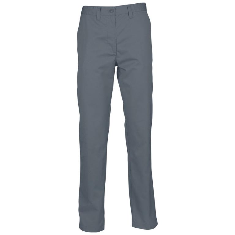 Women's 65/35 flat fronted chino trousers Steel Grey