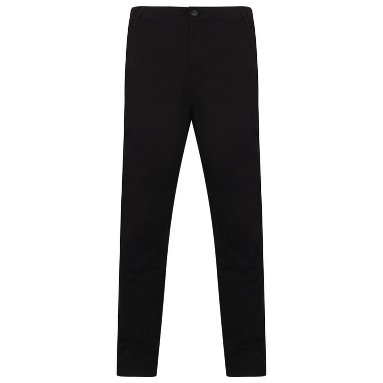 Stretch chinos with flex waistband Black