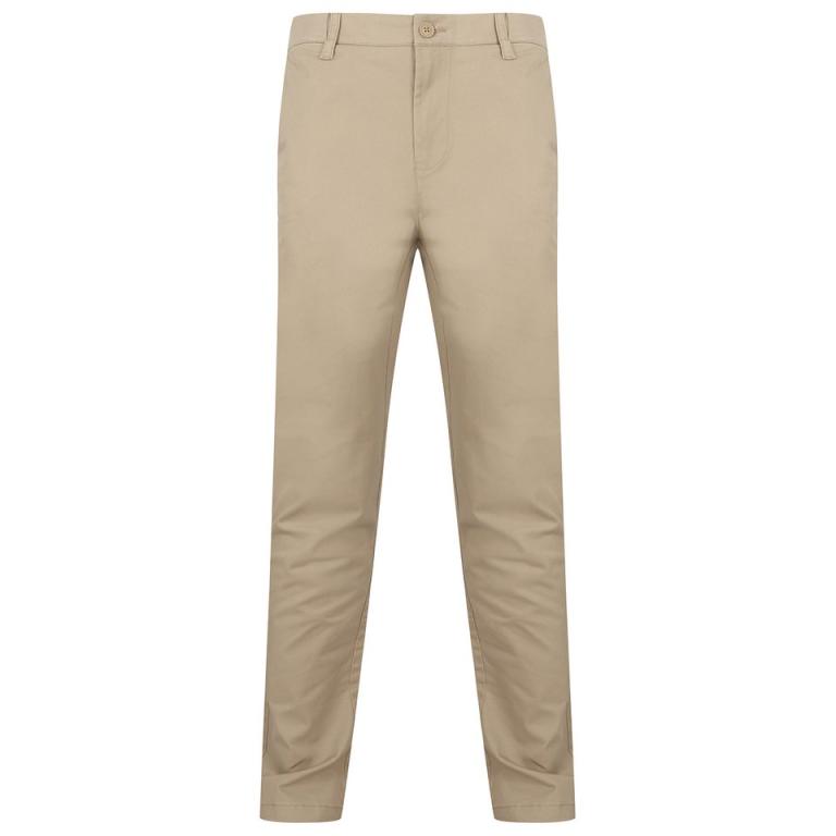 Stretch chinos with flex waistband Stone