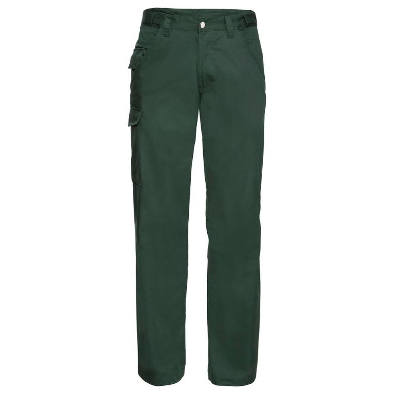 Polycotton twill workwear trousers Bottle Green