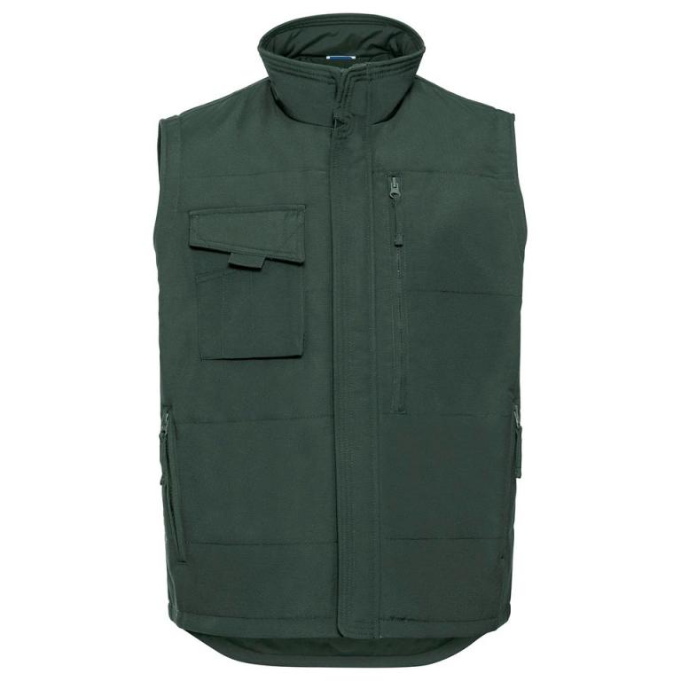 Heavy-duty gilet Bottle Green