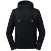 Pure organic high collar hooded sweatshirt Black