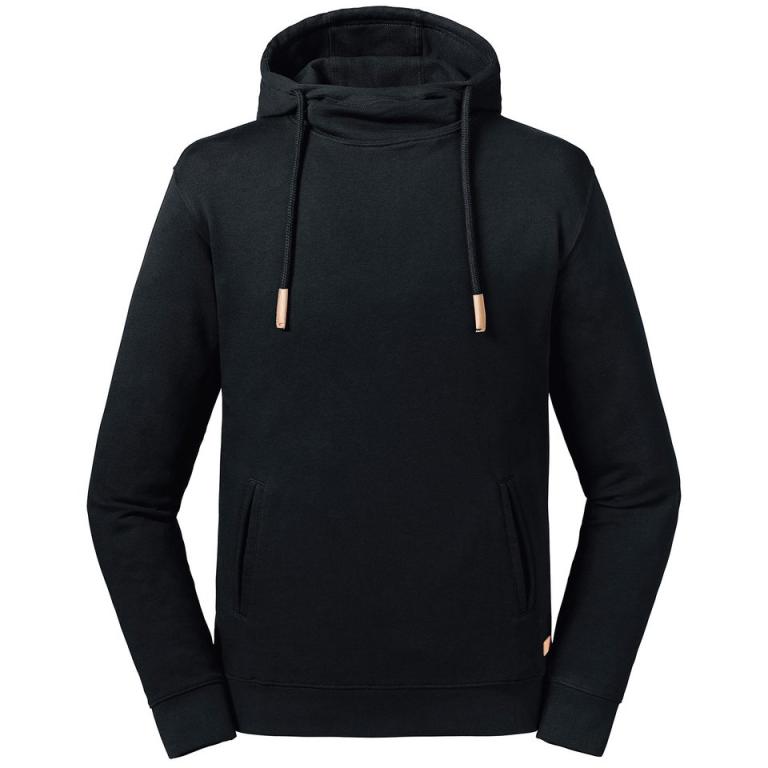 Pure organic high collar hooded sweatshirt Black