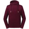 Pure organic high collar hooded sweatshirt Burgundy