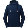 Pure organic high collar hooded sweatshirt French Navy