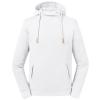 Pure organic high collar hooded sweatshirt White