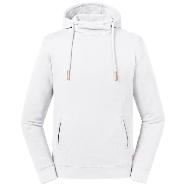 Pure organic high collar hooded sweatshirt White