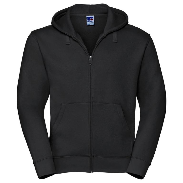 Authentic zipped hooded sweat Black