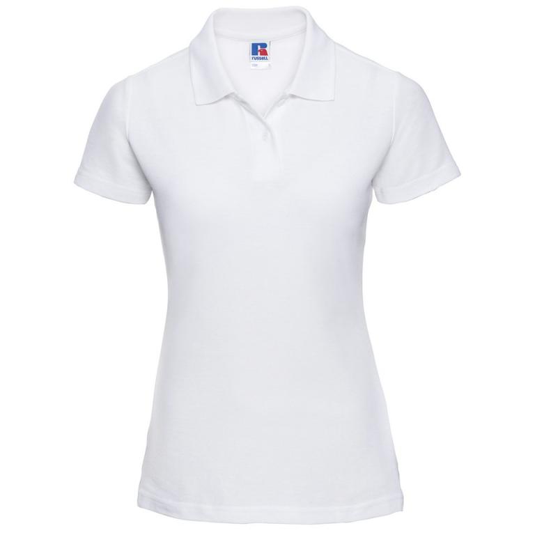 Women's classic polycotton polo White