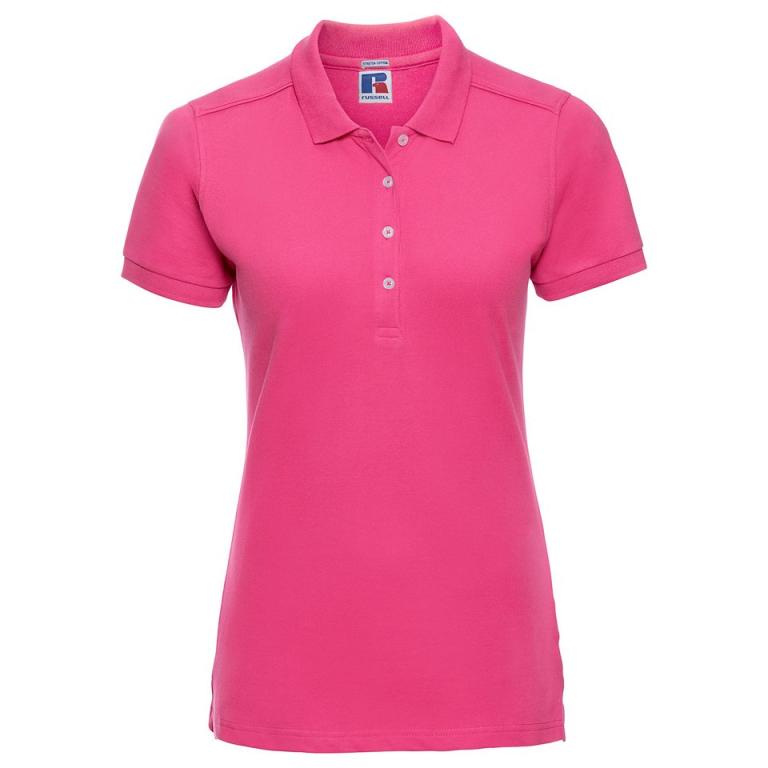 Women's stretch polo Fuchsia