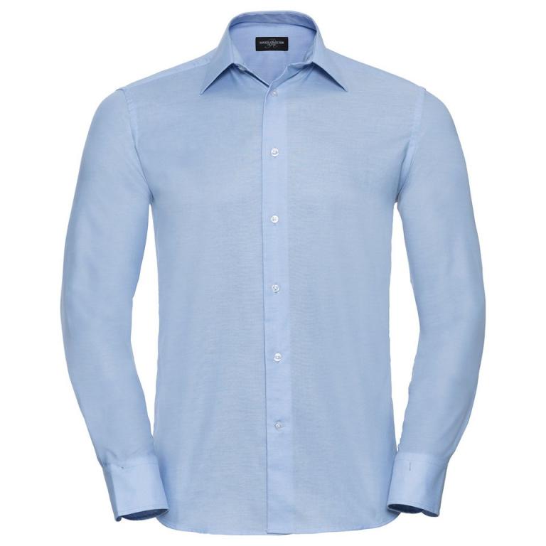 Long sleeve easycare tailored Oxford shirt Oxford Blue