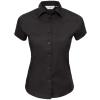 Women's short sleeve easycare fitted stretch shirt Black