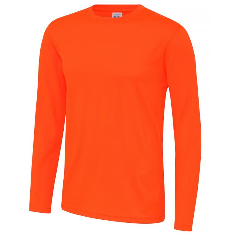 Long sleeve cool T Electric Orange