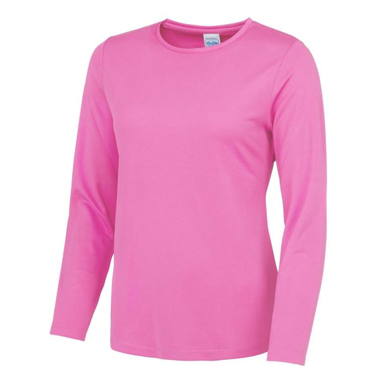 Women's long sleeve cool T Electric Pink