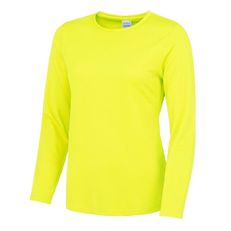 Women's long sleeve cool T Electric Yellow