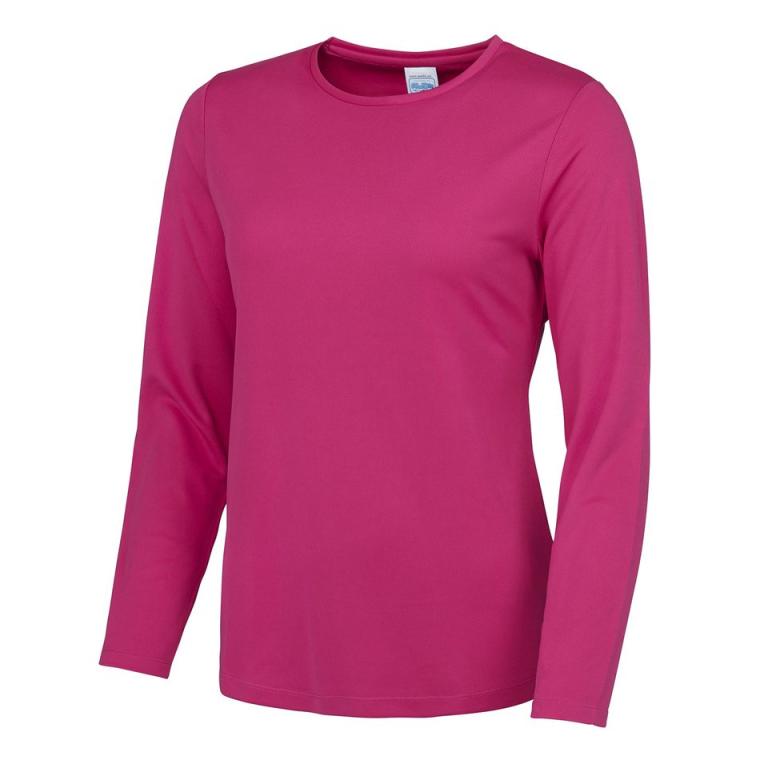 Women's long sleeve cool T Hot Pink