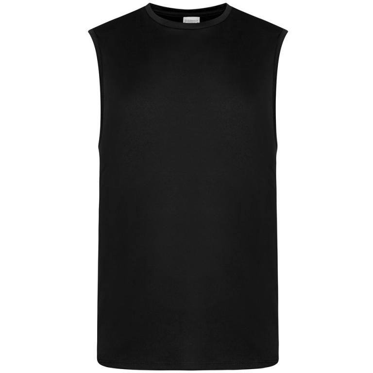 Cool smooth sports vest Jet Black