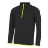 Cool ½ zip sweatshirt Jet Black/Electric Yellow