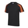 Kids contrast cool T Jet Black/Electric Orange