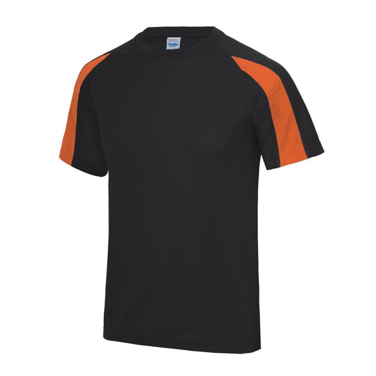 Kids contrast cool T Jet Black/Electric Orange