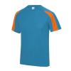 Kids contrast cool T Sapphire Blue/Electric Orange