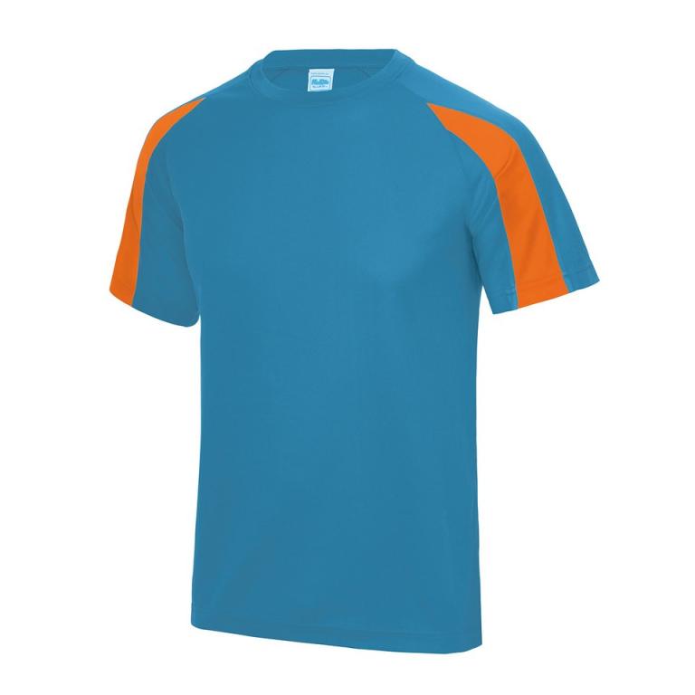 Kids contrast cool T Sapphire Blue/Electric Orange