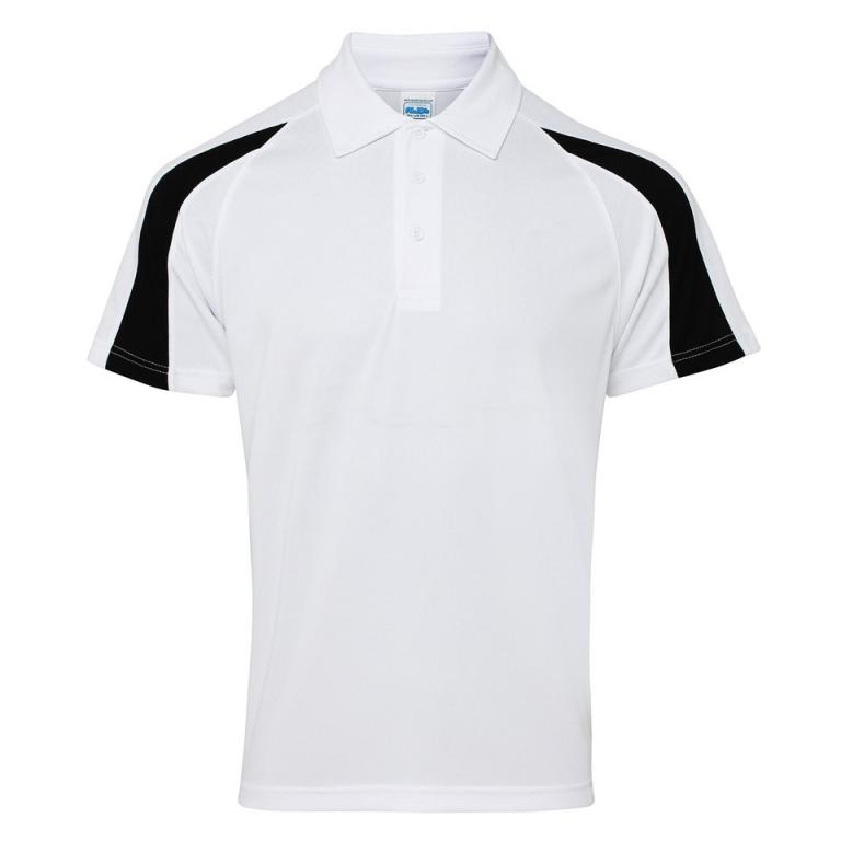 Contrast cool polo Arctic White/Jet Black