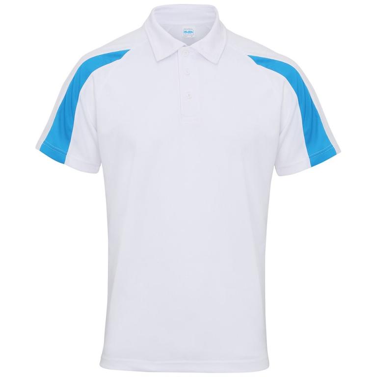 Contrast cool polo Arctic White/Sapphire Blue