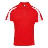 Contrast cool polo Fire Red/Arctic White