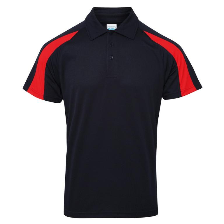 Contrast cool polo French Navy/Fire Red