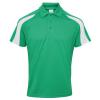 Contrast cool polo Kelly Green/Arctic White