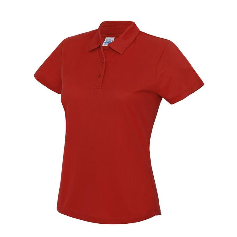 Women's cool polo Fire Red