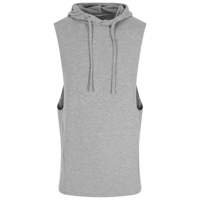 Urban sleeveless muscle hoodie Sports Grey