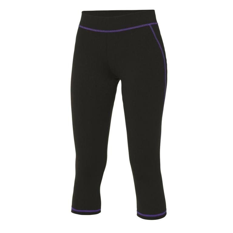 Women's cool capri Jet Black/Purple