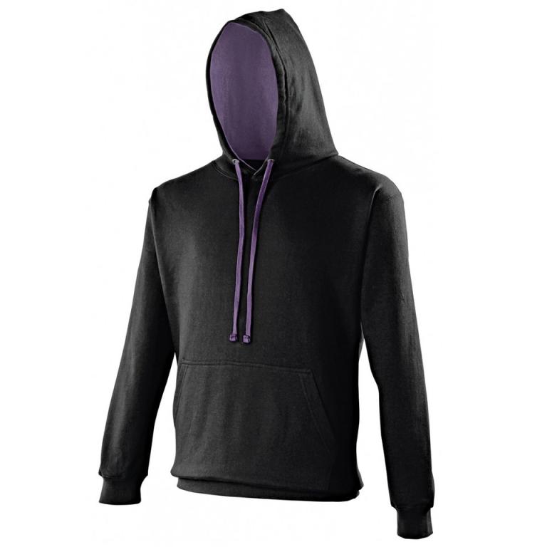 Varsity hoodie Jet Black/Purple