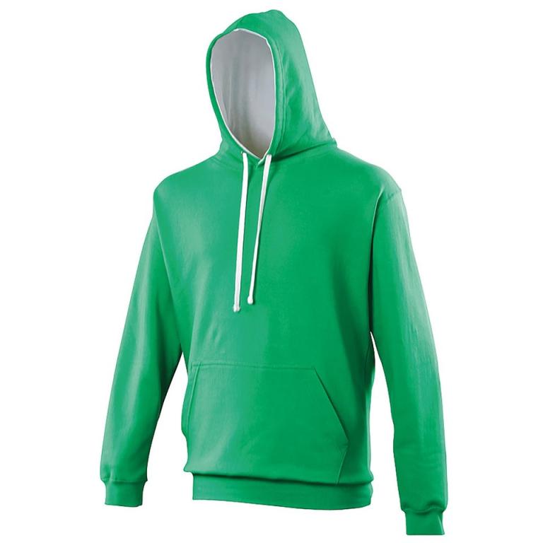 Varsity hoodie Kelly Green/Arctic White