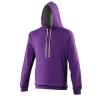 Varsity hoodie Purple/Heather Grey