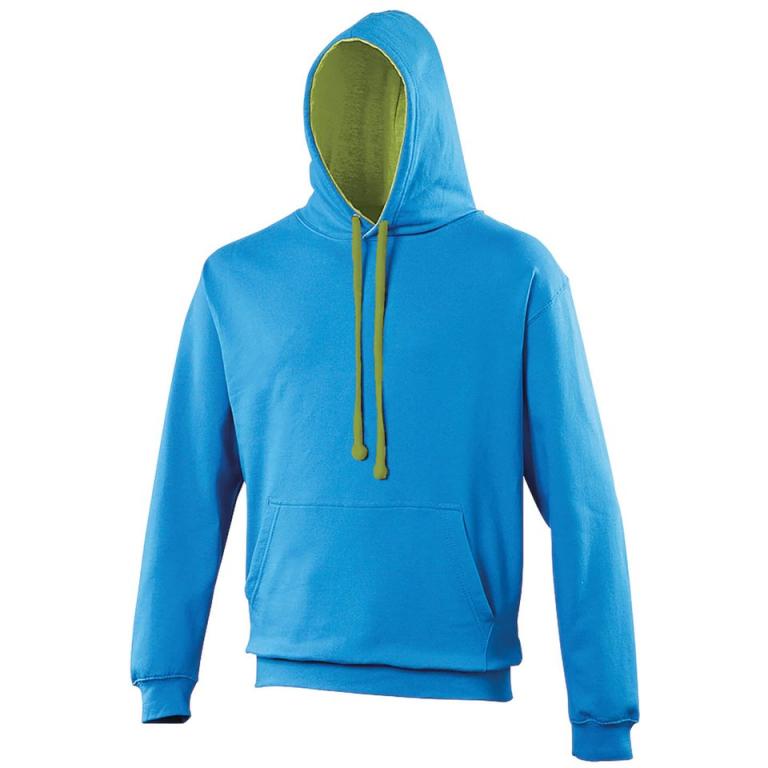 Varsity hoodie Sapphire Blue/Lime Green