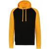 Baseball hoodie Jet Black/Gold