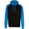 Baseball hoodie Jet Black/Sapphire Blue