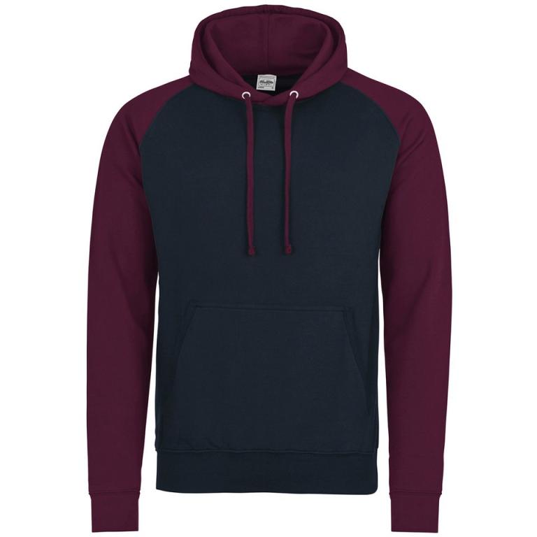 Baseball hoodie Oxford Navy/Burgundy