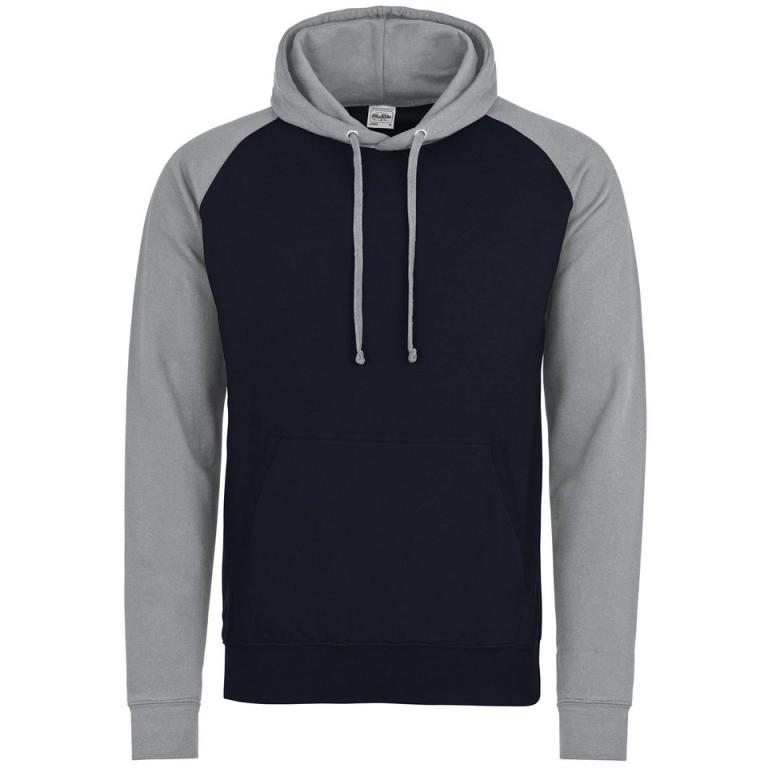 Baseball hoodie Oxford Navy/Heather Grey