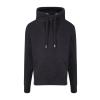 Cross neck hoodie Black Smoke